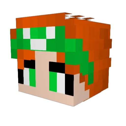 boonanii Minecraft avatar head, 3D render