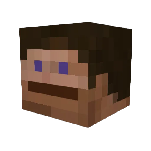 boondok Minecraft avatar head, 3D render