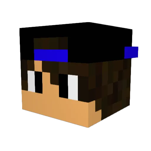 boonik Minecraft avatar head, 3D render