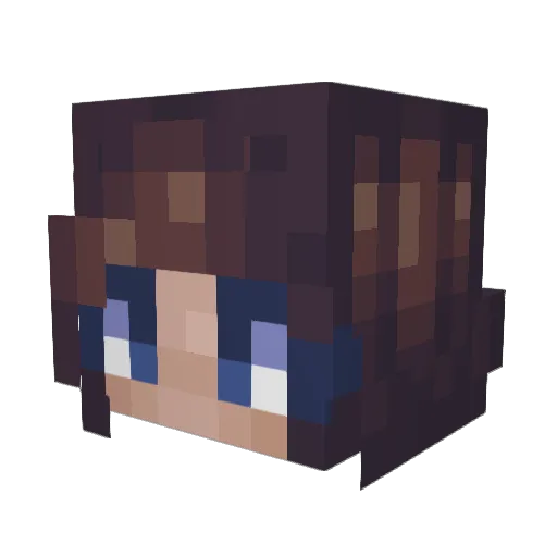 boonked Minecraft avatar head, 3D render