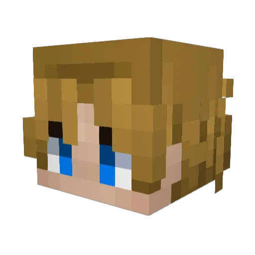 booo Minecraft avatar head, 3D render