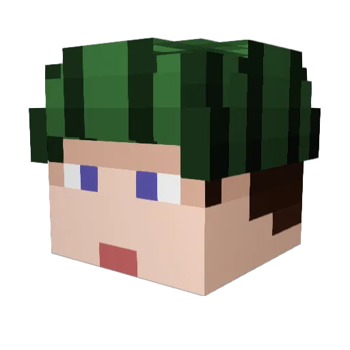 booosa Minecraft avatar head, 3D render