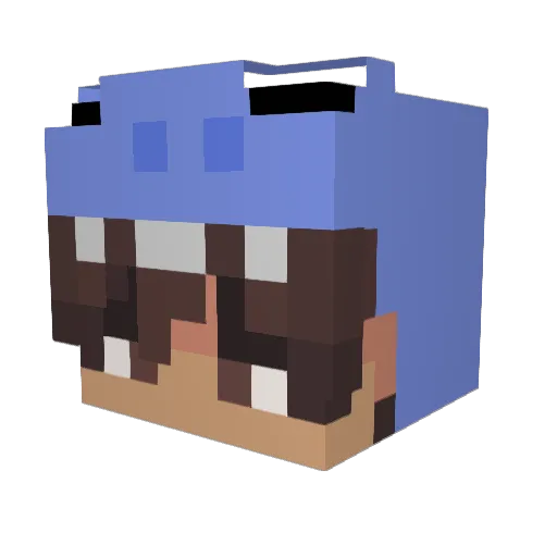 boopdino Minecraft avatar head, 3D render