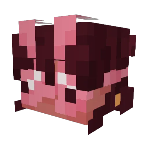boopitu Minecraft avatar head, 3D render