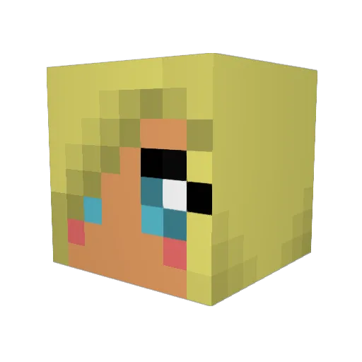 booruth Minecraft avatar head, 3D render