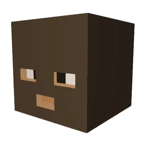 boosprite Minecraft avatar head, 3D render