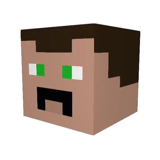 boost_SVK Minecraft avatar head, 3D render