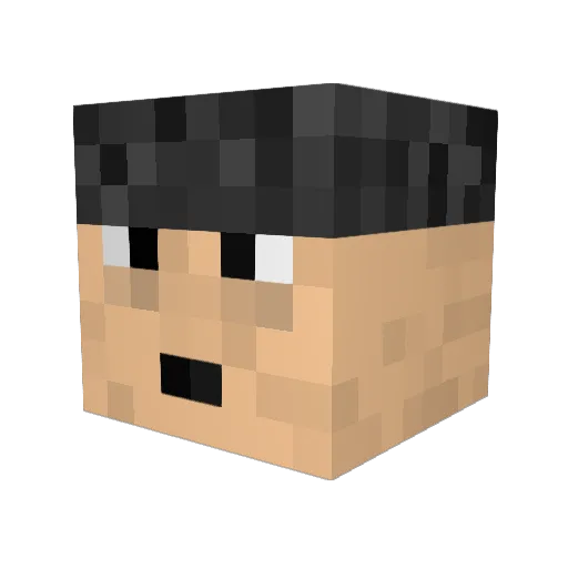 boothyST Minecraft avatar head, 3D render