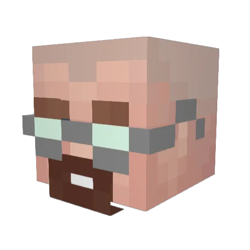 bootleg11 Minecraft avatar head, 3D render