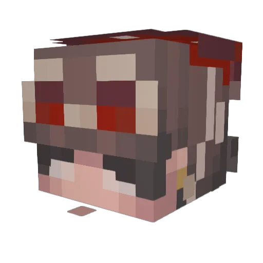 bootleg_boy Minecraft avatar head, 3D render