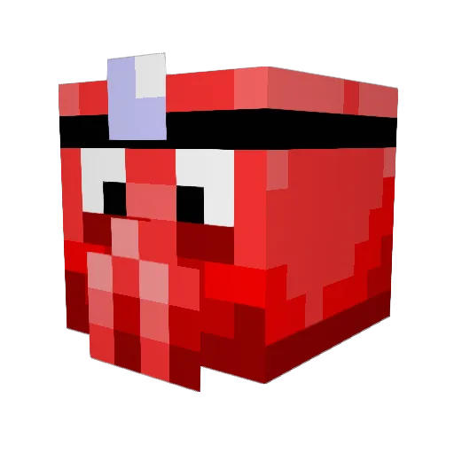 bootyfireblade Minecraft avatar head, 3D render