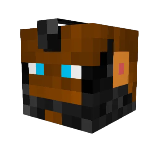 bootyluvin Minecraft avatar head, 3D render