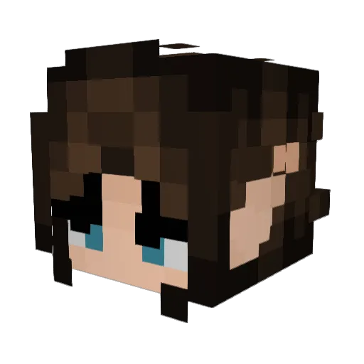 boousual Minecraft avatar head, 3D render