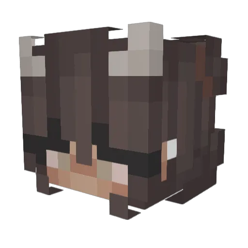 boozberry Minecraft avatar head, 3D render