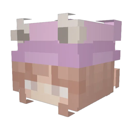 bopbunny Minecraft avatar head, 3D render