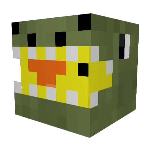 bopcat_ Minecraft avatar head, 3D render