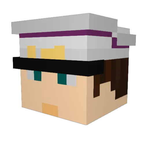 bopop88 Minecraft avatar head, 3D render