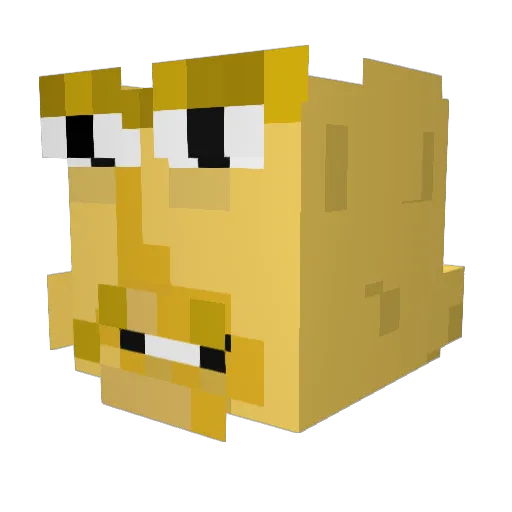 boppyyy Minecraft avatar head, 3D render