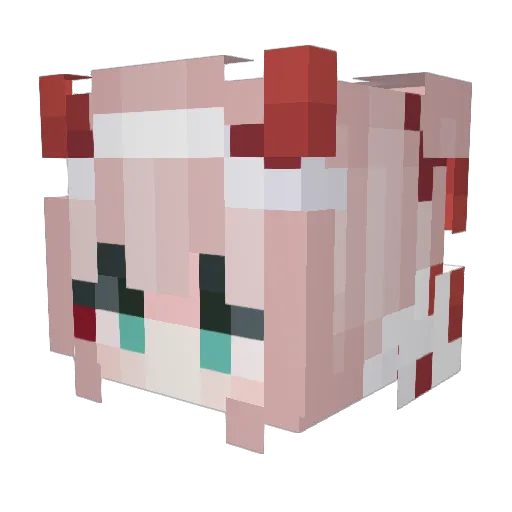 boqp Minecraft avatar head, 3D render