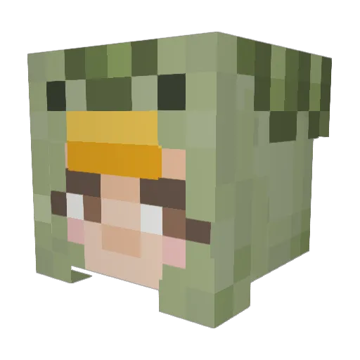 borchwewd Minecraft avatar head, 3D render