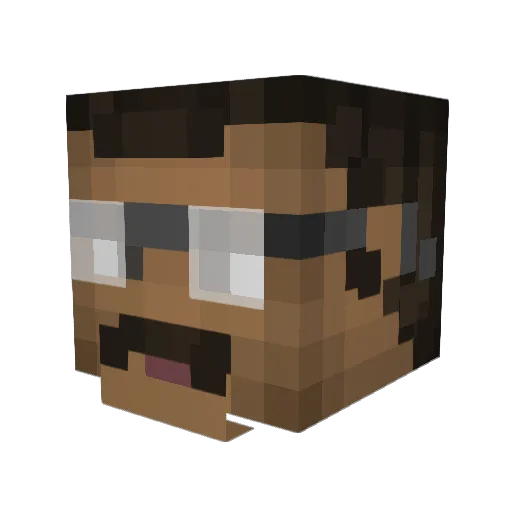bordanli Minecraft avatar head, 3D render
