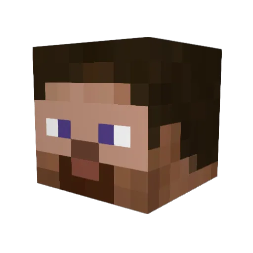 border999 Minecraft avatar head, 3D render
