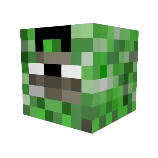borderteck Minecraft avatar head, 3D render