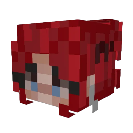 boredVelvet Minecraft avatar head, 3D render