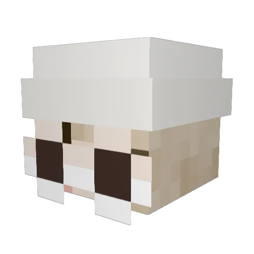 borednadia Minecraft avatar head, 3D render