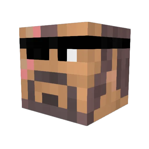 boredom_child Minecraft avatar head, 3D render