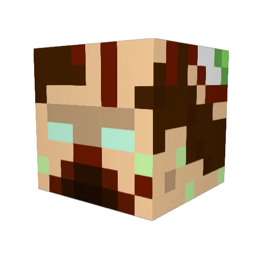 boreetos Minecraft avatar head, 3D render