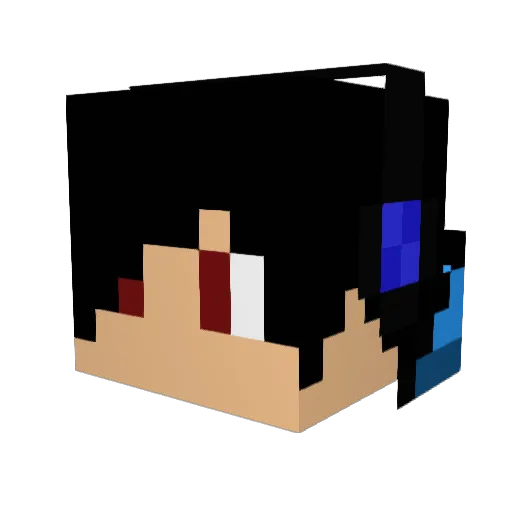 borewyrm Minecraft avatar head, 3D render
