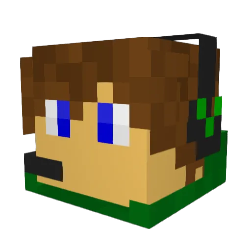 borg322 Minecraft avatar head, 3D render