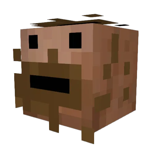 boridonba Minecraft avatar head, 3D render