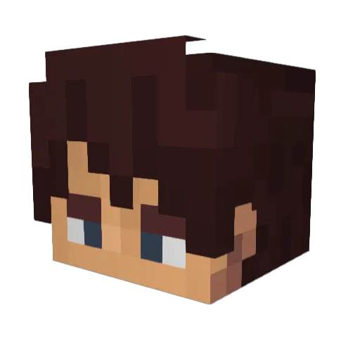 boringpiko_ Minecraft avatar head, 3D render