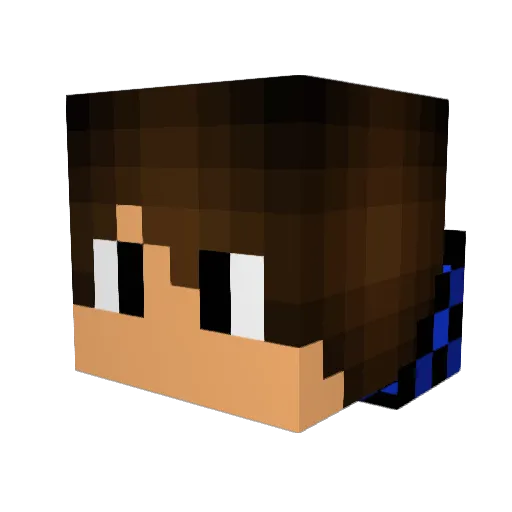 borisgladky Minecraft avatar head, 3D render