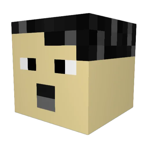borjitaa Minecraft avatar head, 3D render