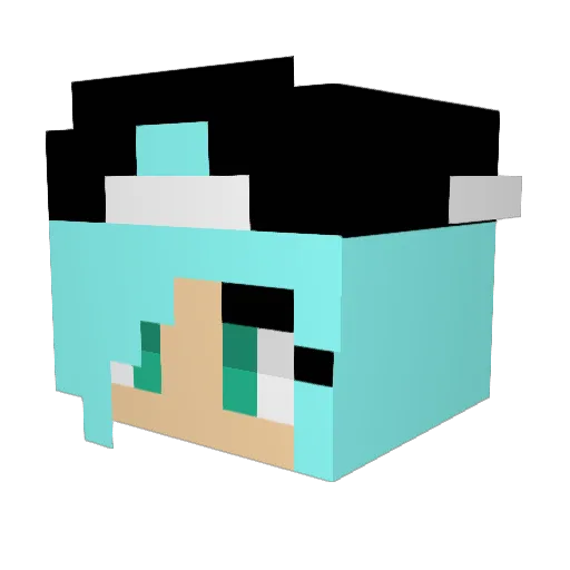 bork3 Minecraft avatar head, 3D render