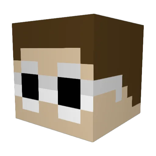 borkborkk Minecraft avatar head, 3D render