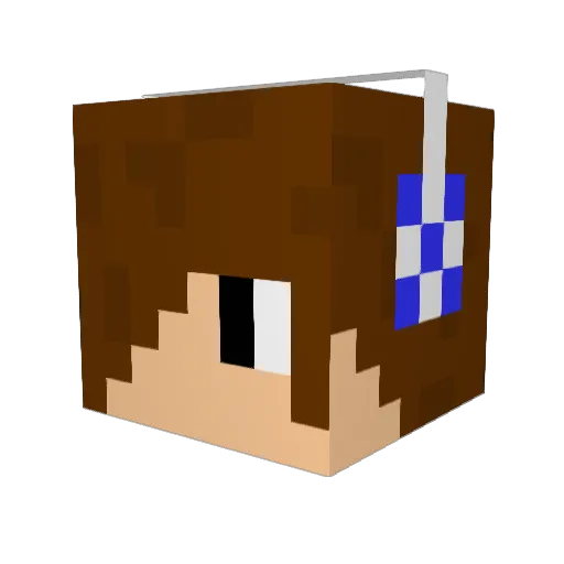 borky123 Minecraft avatar head, 3D render