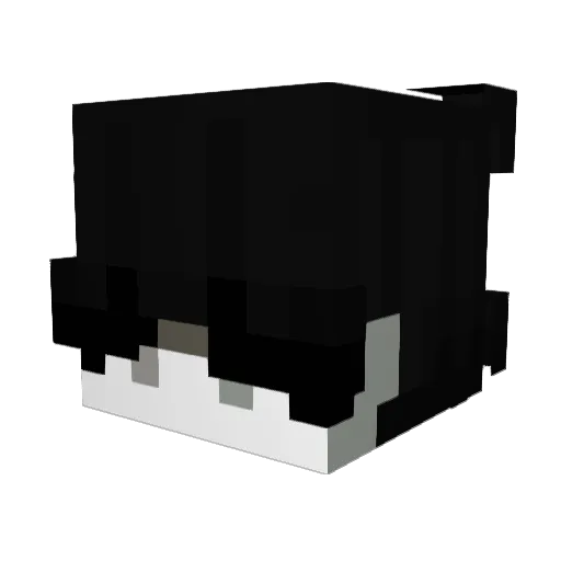 bornel_ Minecraft avatar head, 3D render