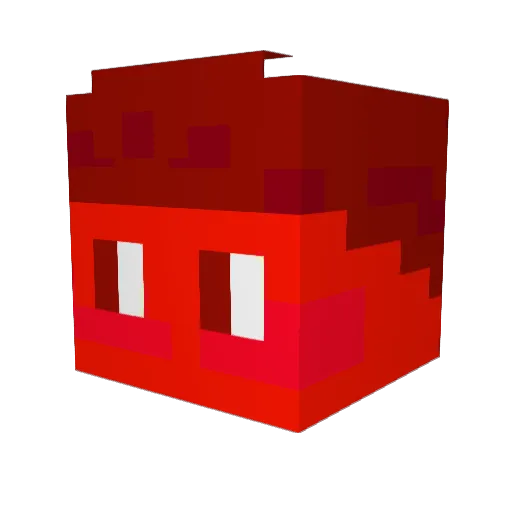 bornred11 Minecraft avatar head, 3D render