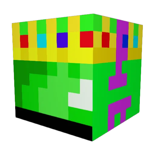 borntolive Minecraft avatar head, 3D render