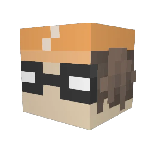 boroborobi Minecraft avatar head, 3D render