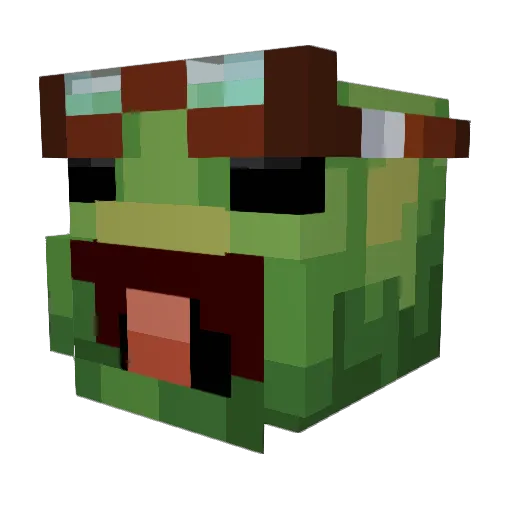 borobushee Minecraft avatar head, 3D render