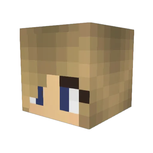 borozzz Minecraft avatar head, 3D render