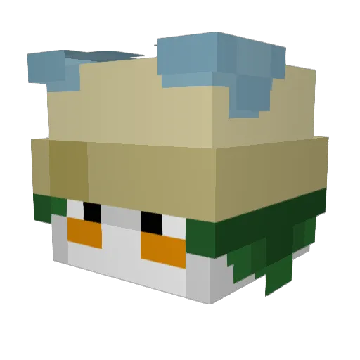borrenperu Minecraft avatar head, 3D render