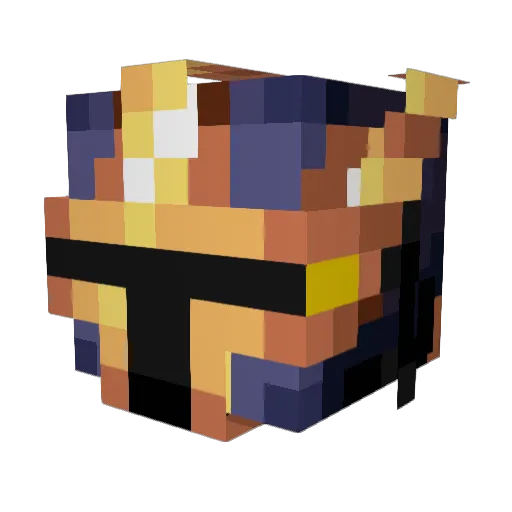 bortin Minecraft avatar head, 3D render