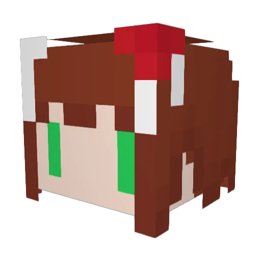boruga Minecraft avatar head, 3D render