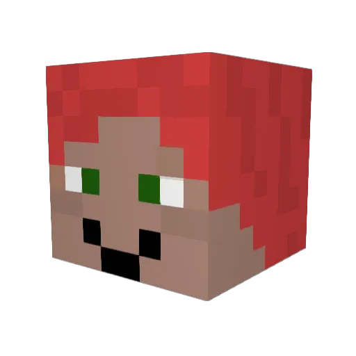 bosh0ervangent Minecraft avatar head, 3D render